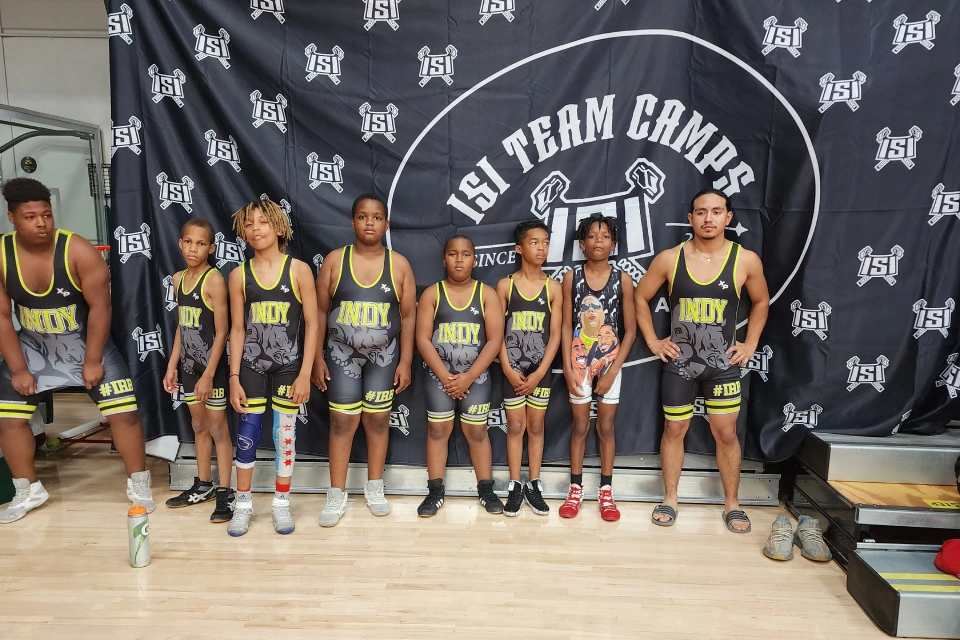  Group of young wrestlers 